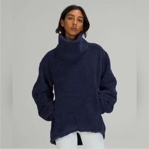 lululemon athletica Deep Blue Cowl Neck Sweater